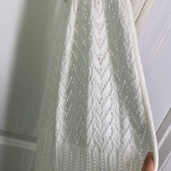 Express - Ivory Long Knit Tank Cardigan Size XS/S - Picture 5 of 9